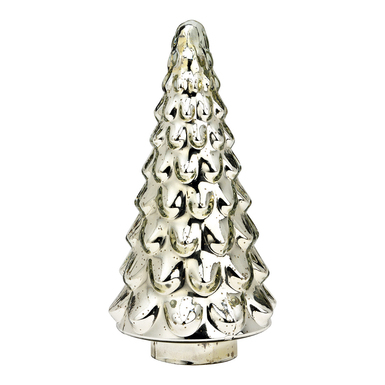 Weihnachtsbaum aus Glas silber (B/H/T) 15x30x15cm