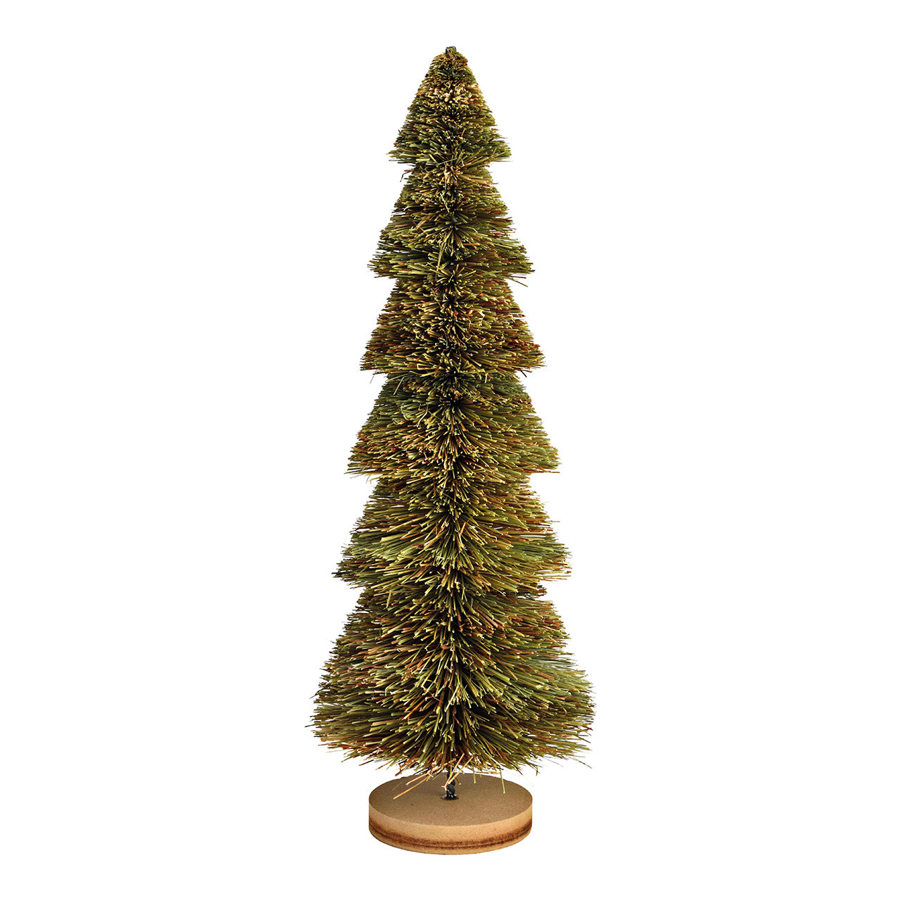 Tannenbaum auf Holzsockel aus Holz grün (B/H/T) 17x48x17cm