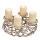 Advent wreath made of metal, silver (W/H/D) 30x11x30cm