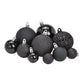 Christmas baubles made of plastic, set of 100, Black Ø3/4/6cm (W/H/D) 35x23x12cm