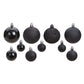 Christmas baubles made of plastic, set of 100, Black Ø3/4/6cm (W/H/D) 35x23x12cm
