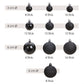 Christmas baubles made of plastic, set of 100, Black Ø3/4/6cm (W/H/D) 35x23x12cm