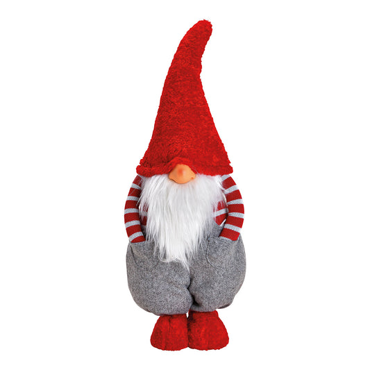 Zwerg aus Stoff Rot, grau (B/H/T) 22x55x16cm