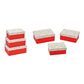 Geschenkboxen Set Frohe Weihnachten, Blatt Dekor 3-er Set, aus Papier/Pappe rot (B/H/T) 21x8x14cm, 19x8x13cm, 17x7x11cm