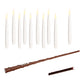 Floating LED candles 10-piece set with magic wand remote control, wire and hook, made of wax white (H) 15cm battery operated 11xAAA not included