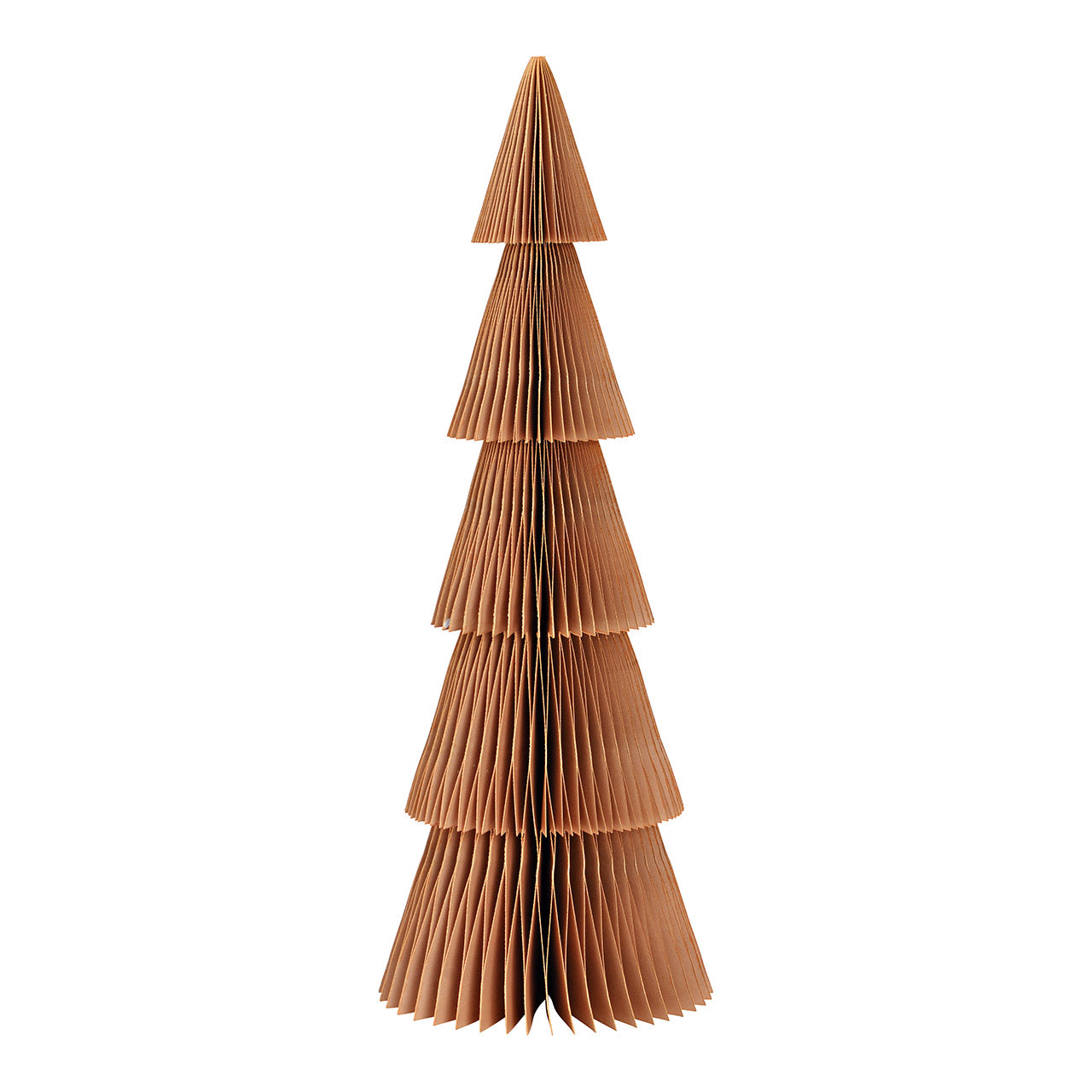 Display Tannenbaum Honeycomb aus Papier/Pappe beige (B/H/T) 14x40x14cm