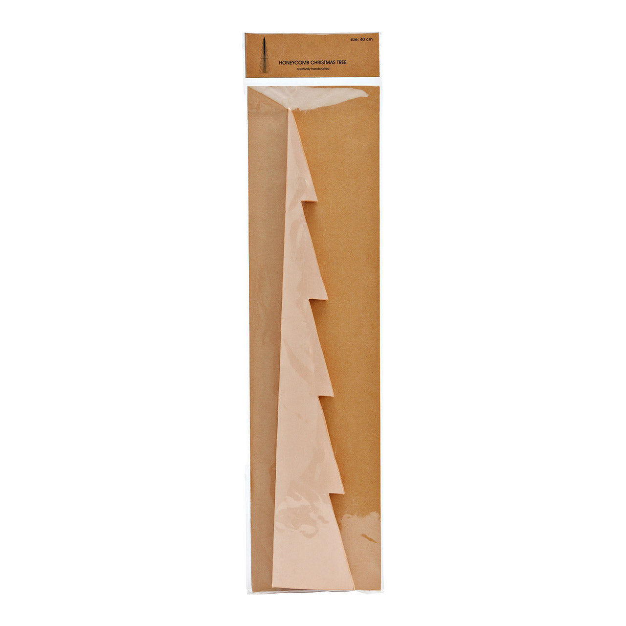Display Tannenbaum Honeycomb aus Papier/Pappe beige (B/H/T) 14x40x14cm