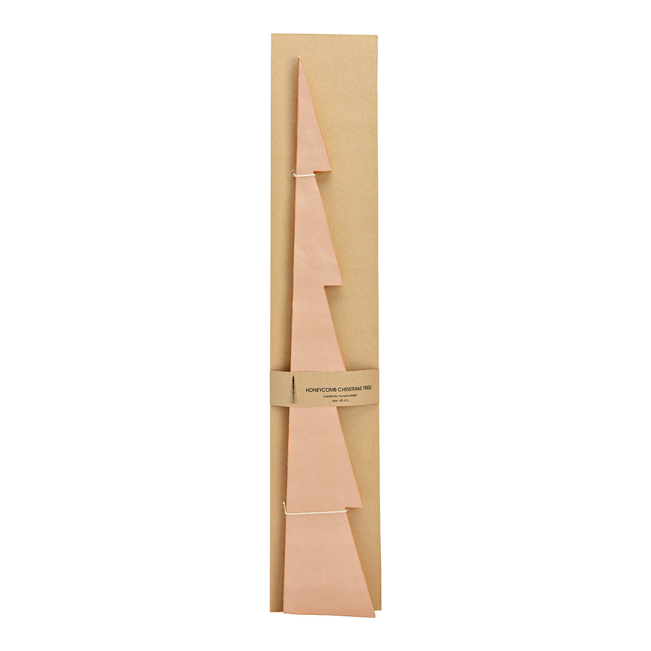 Display Tannenbaum Honeycomb aus Papier/Pappe beige (B/H/T) 20x60x20cm