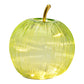 Deko Apfel mit 15er LED/Timer aus Glas, Grün (B/H/T) 16x17x16cm
