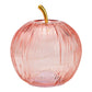 Deko Apfel mit 15er LED/Timer aus Glas, Rosa (B/H/T) 16x17x16cm