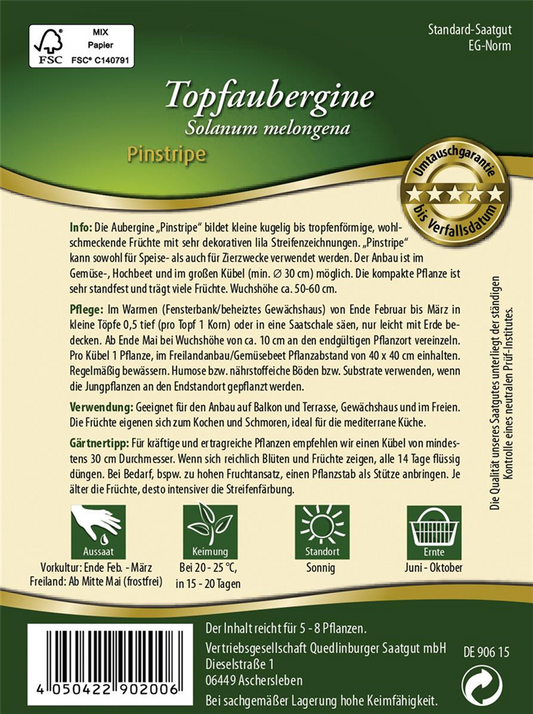 Auberginensamen 'Pinstripe F1'