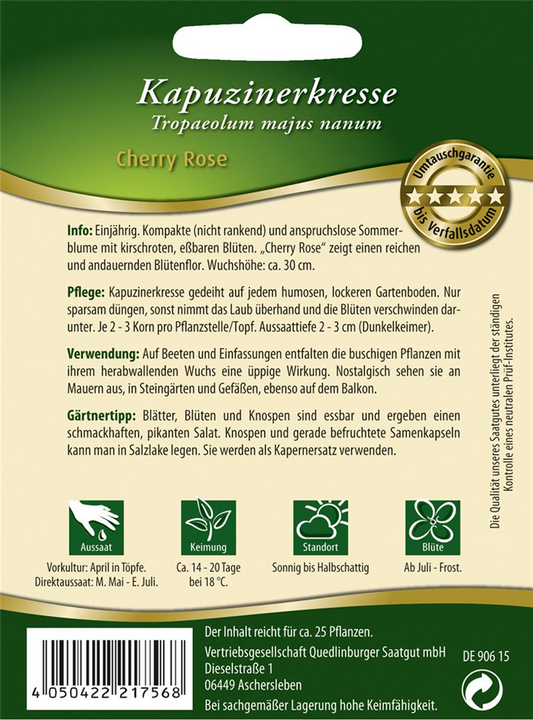 Kapuzinerkressesamen 'Jewel Cherry Rose'