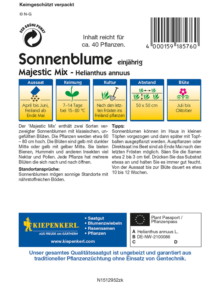 Sonnenblume 'Majestic Mix'