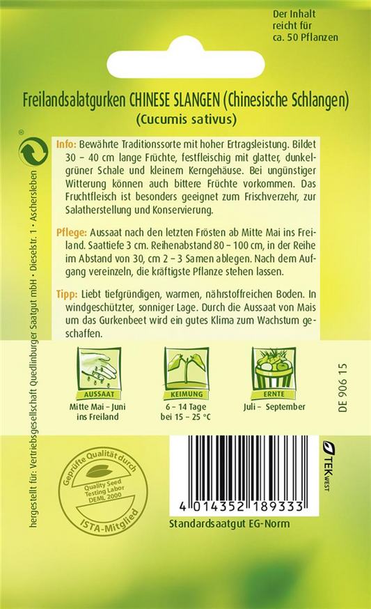 Gurkensamen 'Chinese Slangen'