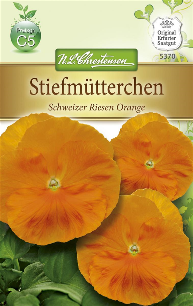 Stiefmütterchensamen 'Schweizer Riesen Orange Sonne'