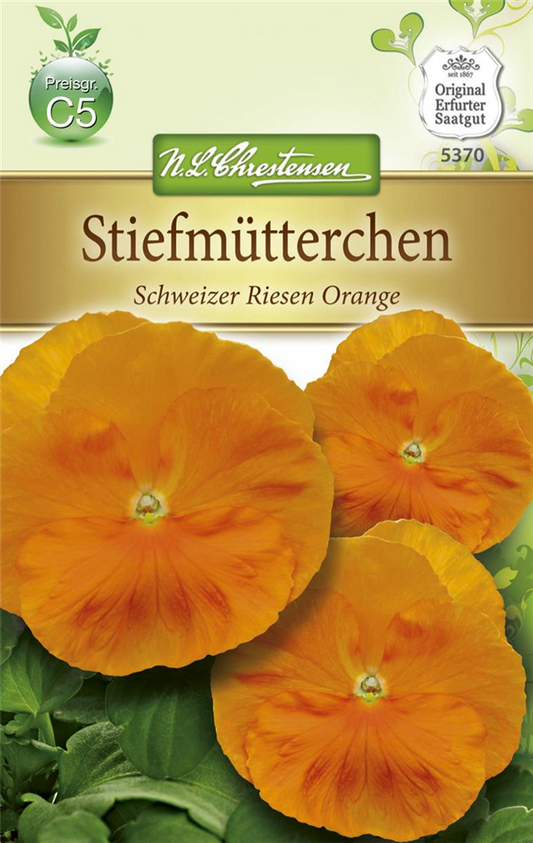 Stiefmütterchensamen 'Schweizer Riesen Orange Sonne'