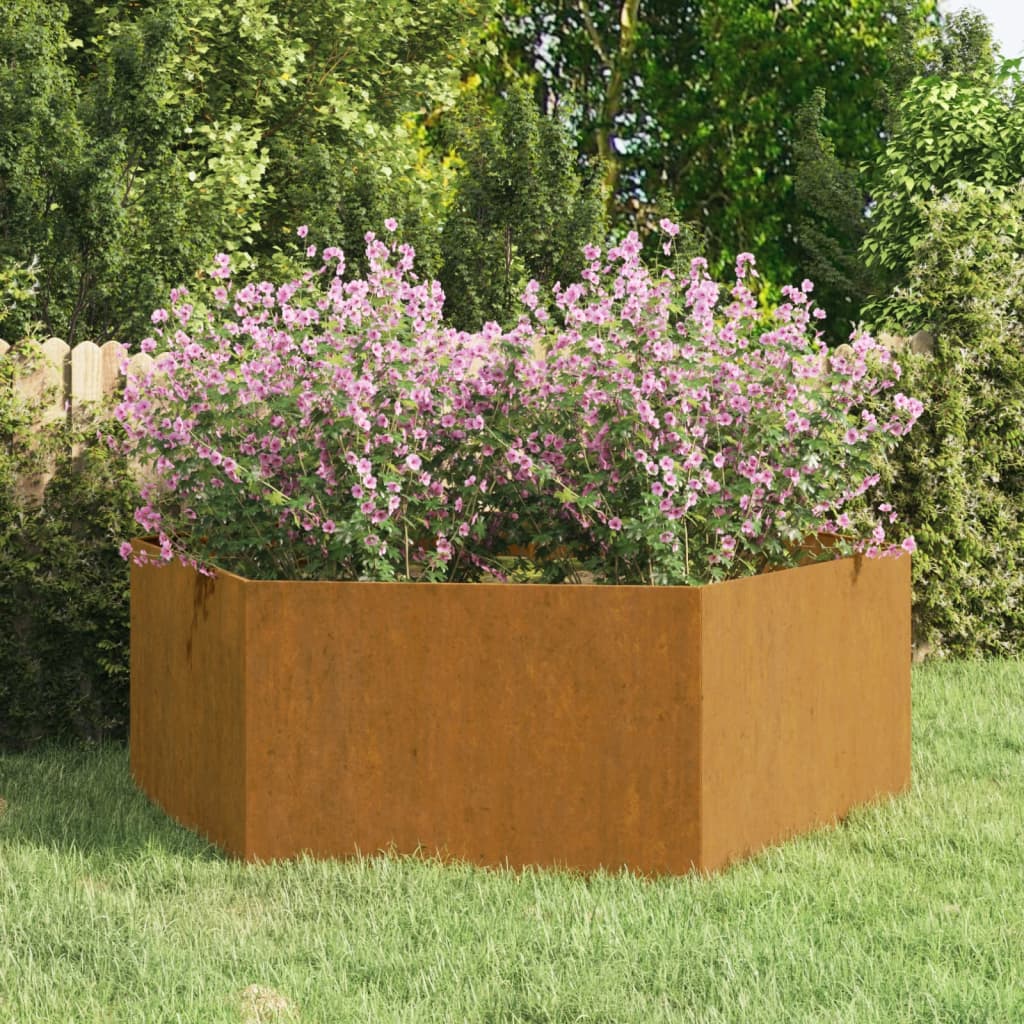 Garten-Pflanzgefäße 2Stk.sechseckig 46X40X45Cm Verzinkter Stahl