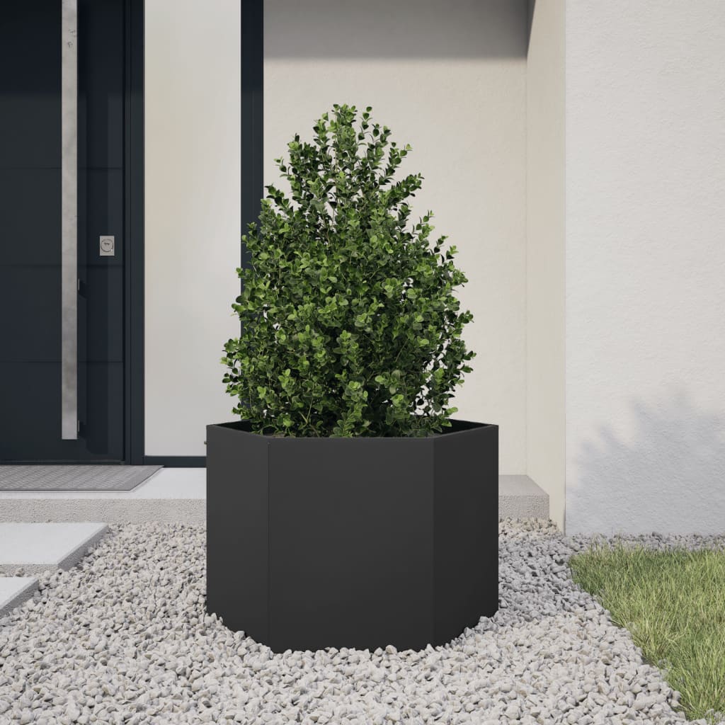Garten-Pflanzgefäße 2Stk.sechseckig 46X40X45Cm Verzinkter Stahl