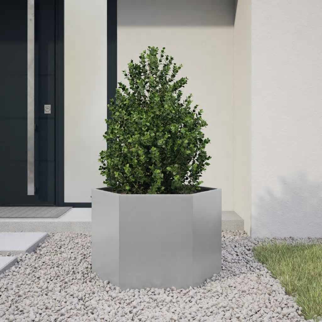 Garten-Pflanzgefäße 2Stk.sechseckig 46X40X45Cm Verzinkter Stahl