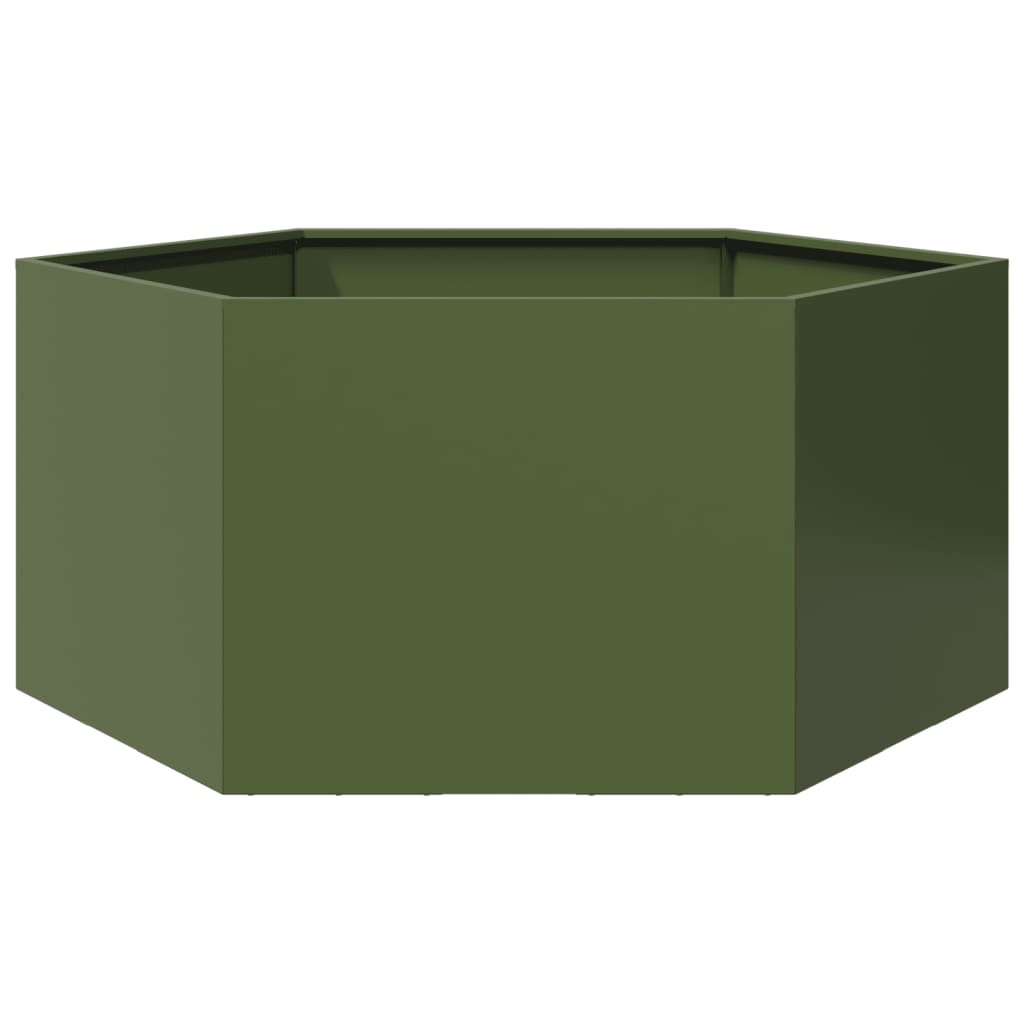Garten-Pflanzgefäße 2Stk.sechseckig 46X40X45Cm Verzinkter Stahl