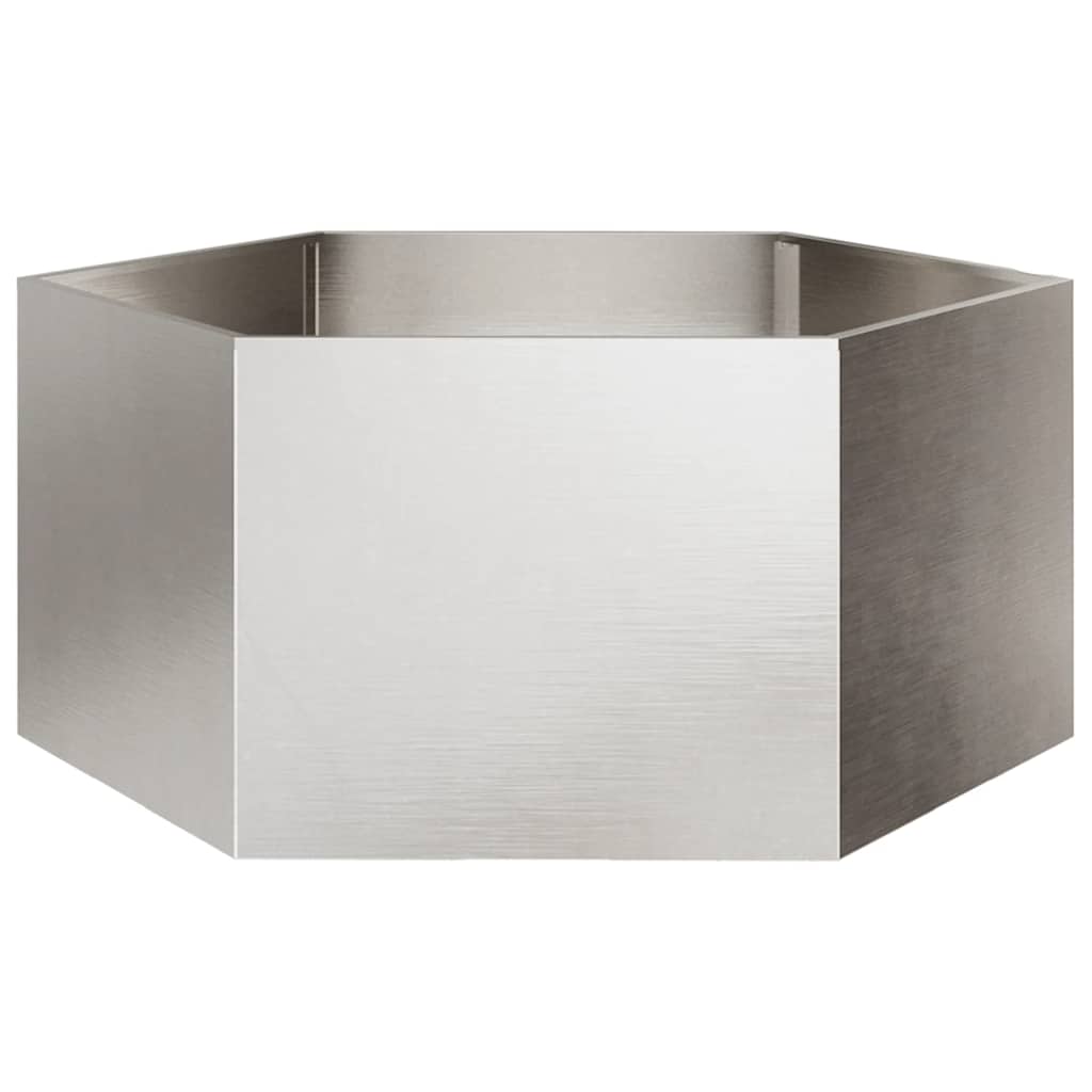 Garten-Pflanzgefäße 2Stk.sechseckig 46X40X45Cm Verzinkter Stahl