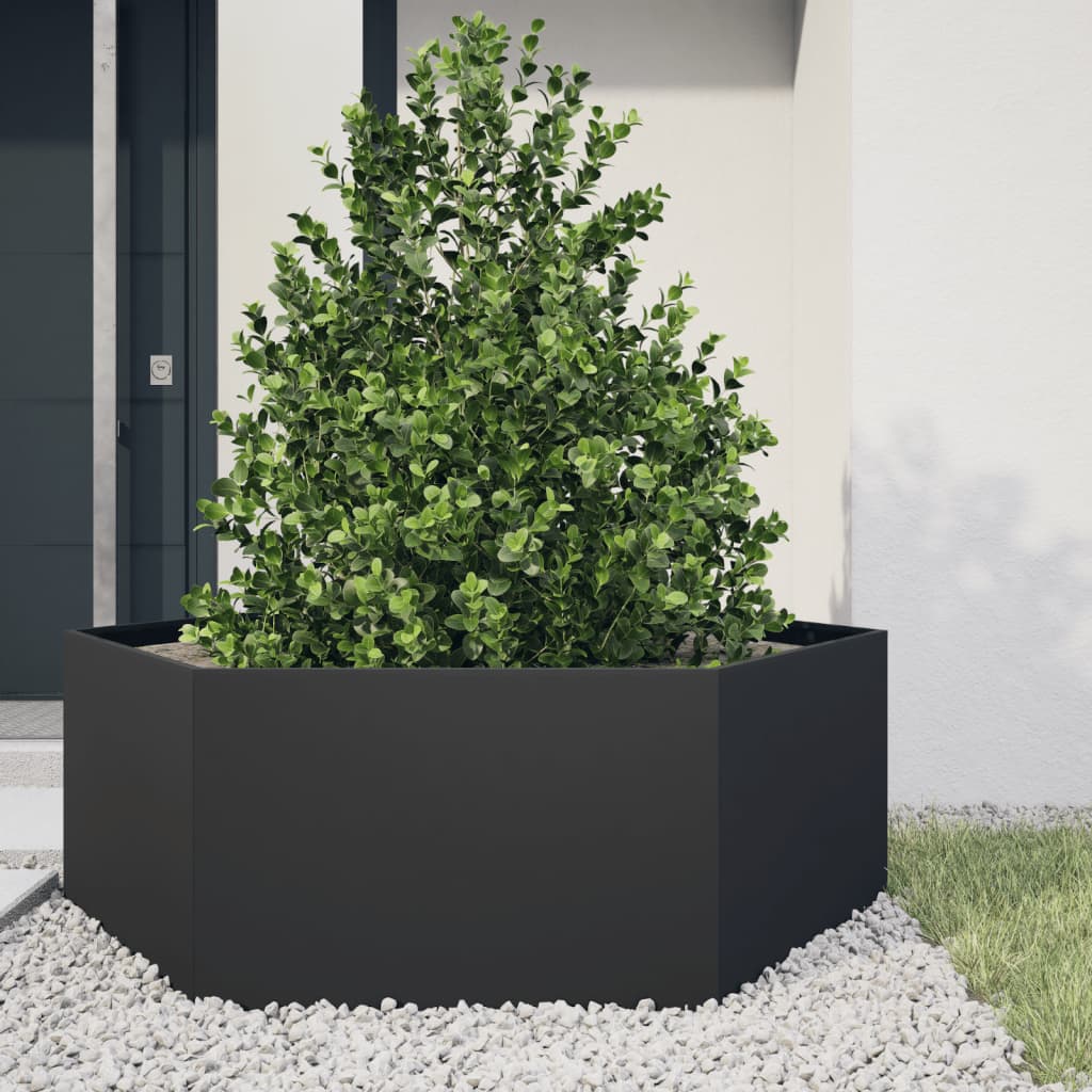 Garten-Pflanzgefäße 2Stk.sechseckig 46X40X45Cm Verzinkter Stahl
