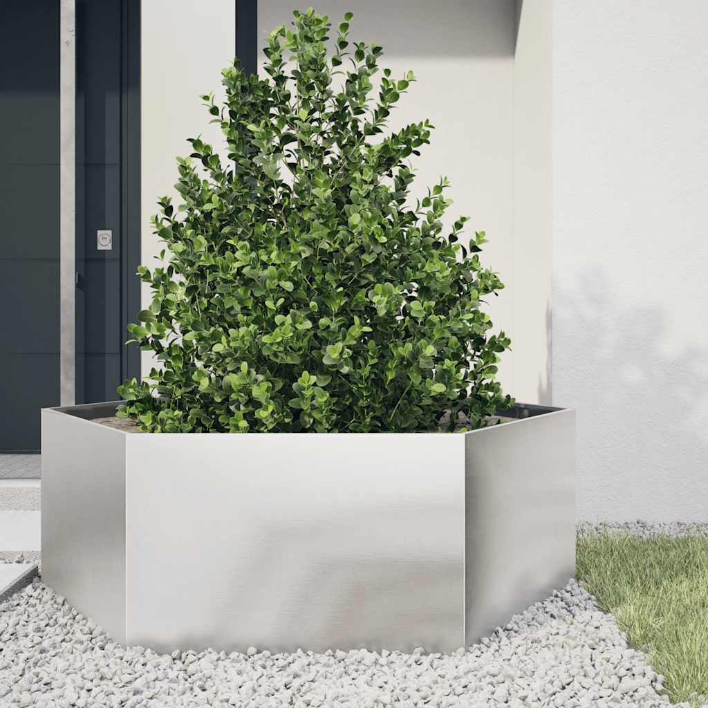 Garten-Pflanzgefäße 2Stk.sechseckig 46X40X45Cm Verzinkter Stahl