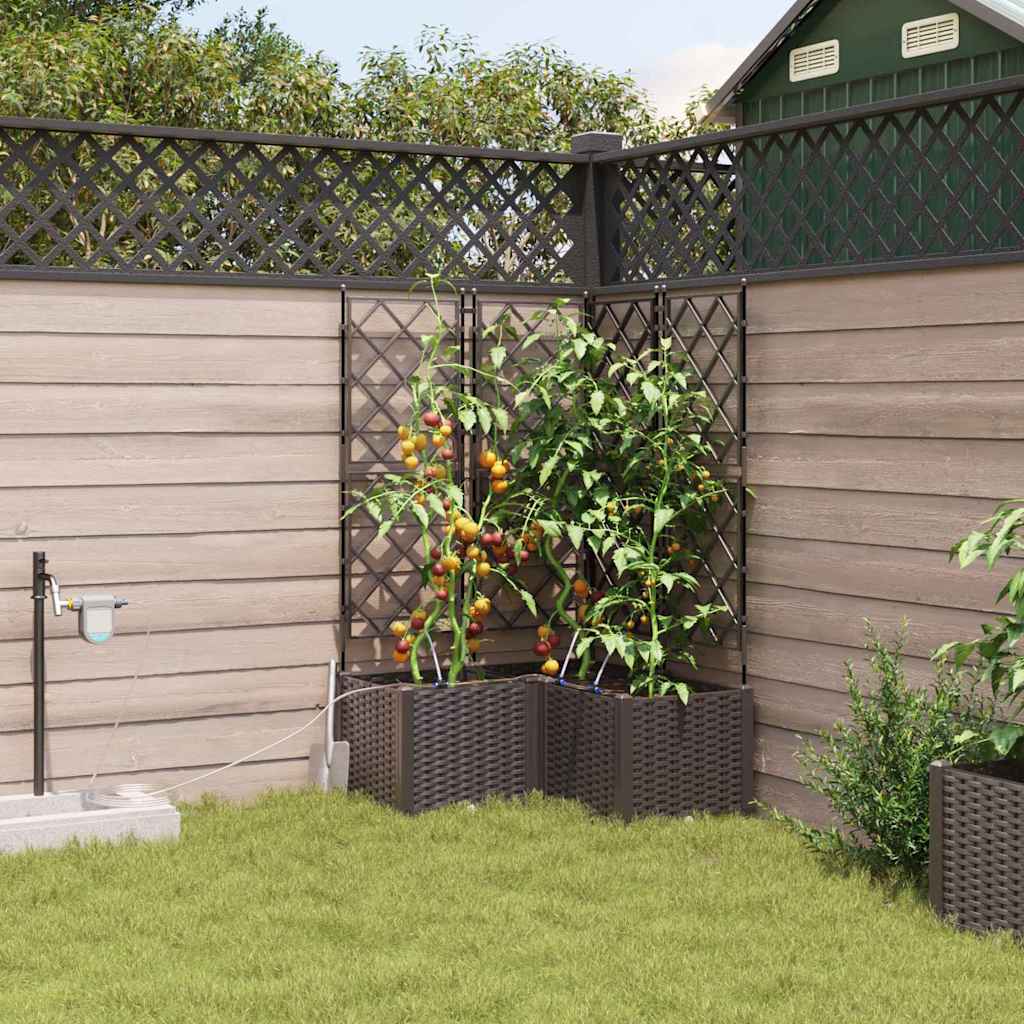 Garten Blumenkübel Mit Bewässerung Und Rädern 4 Stk. Pp