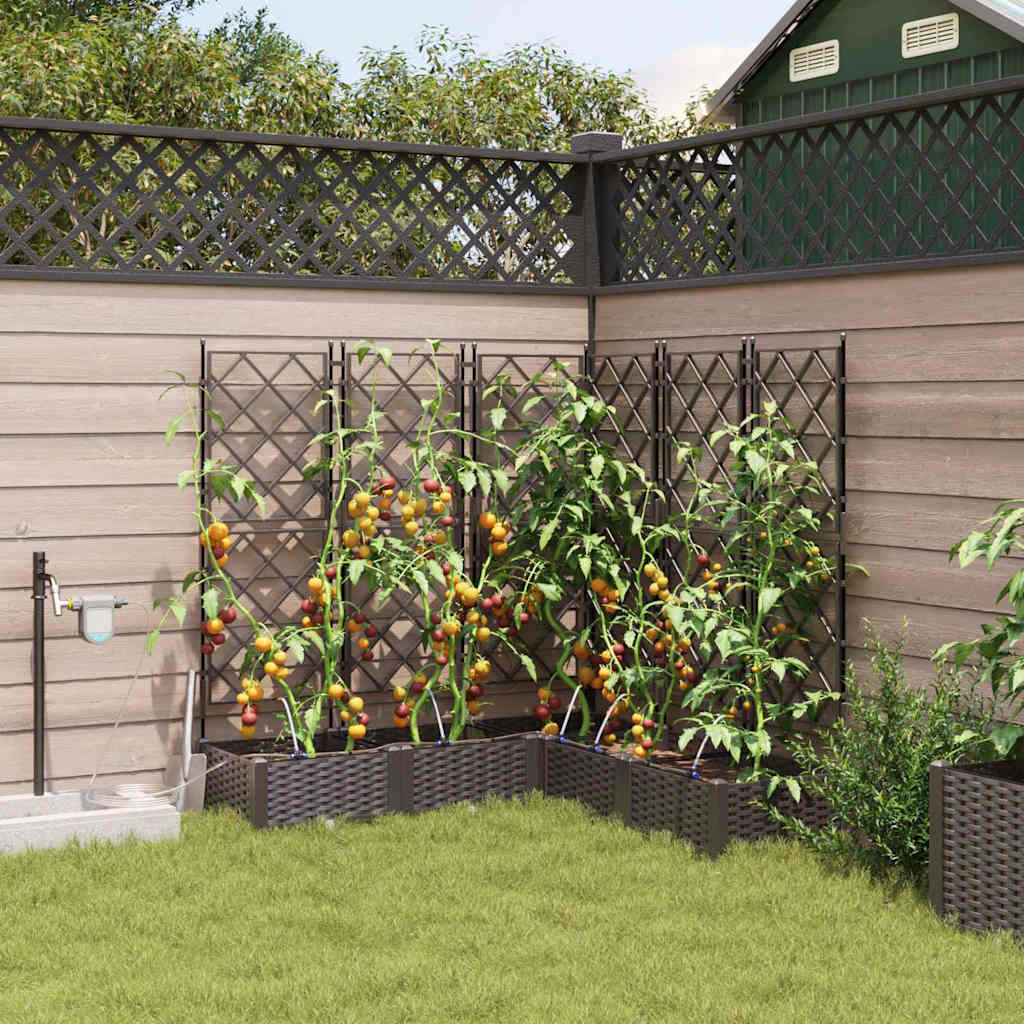 Garten Blumenkübel Mit Bewässerung Und Rädern 4 Stk. Pp
