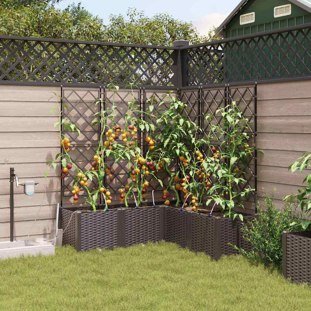 Garten Blumenkübel Mit Bewässerung Und Rädern 4 Stk. Pp