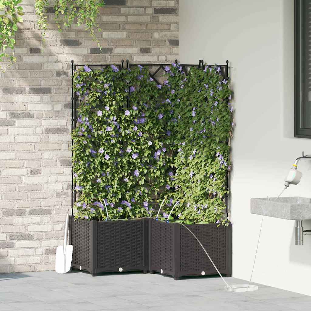 Garten Blumenkübel Mit Bewässerung Und Rädern 4 Stk. Pp