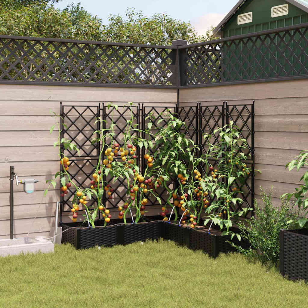Garten Blumenkübel Mit Bewässerung Und Rädern 4 Stk. Pp