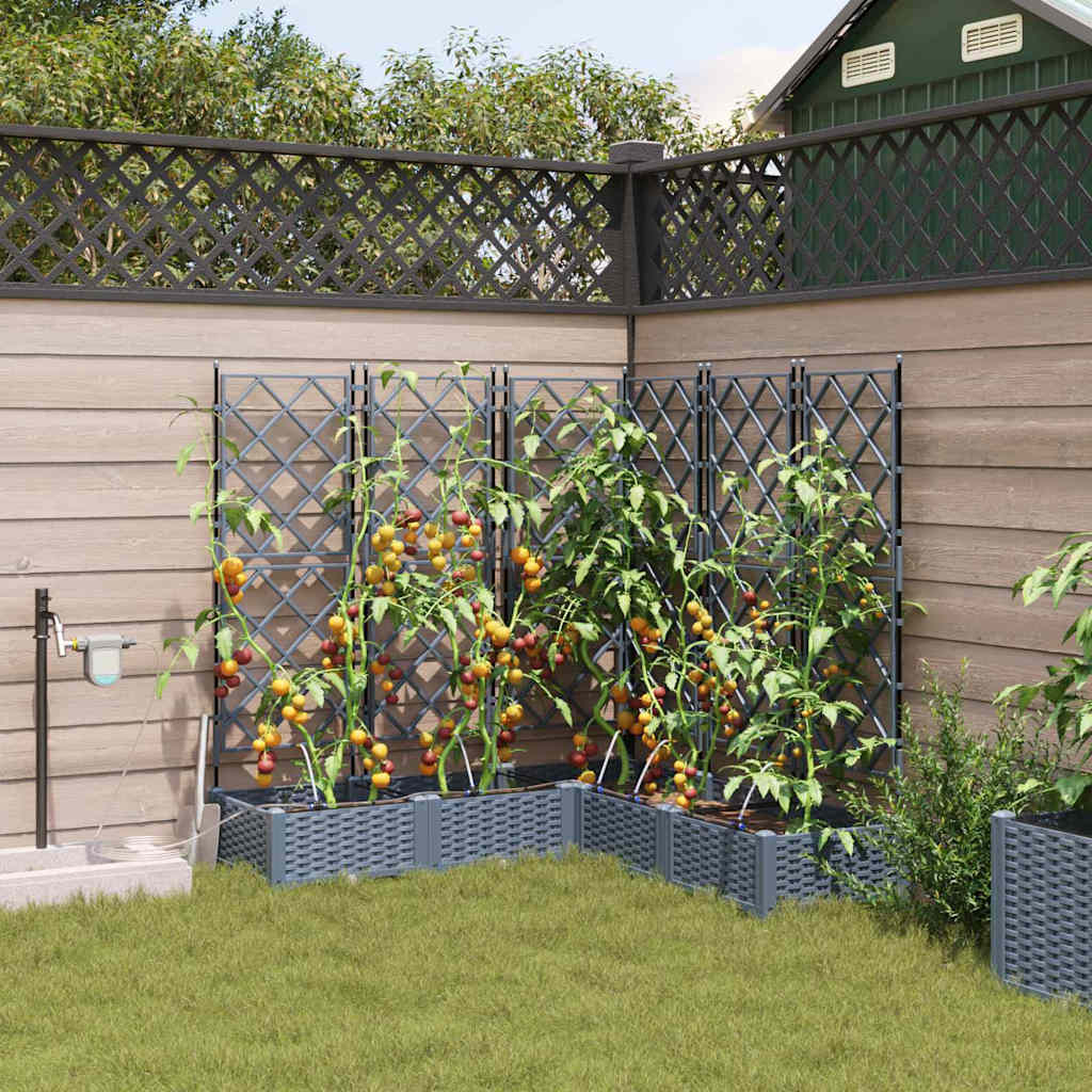 Garten Blumenkübel Mit Bewässerung Und Rädern 4 Stk. Pp