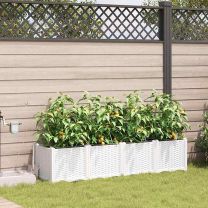 Garten Blumenkübel Mit Bewässerung Und Rädern 4 Stk. Pp