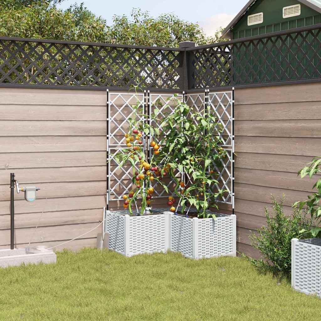 Garten Blumenkübel Mit Bewässerung Und Rädern 4 Stk. Pp