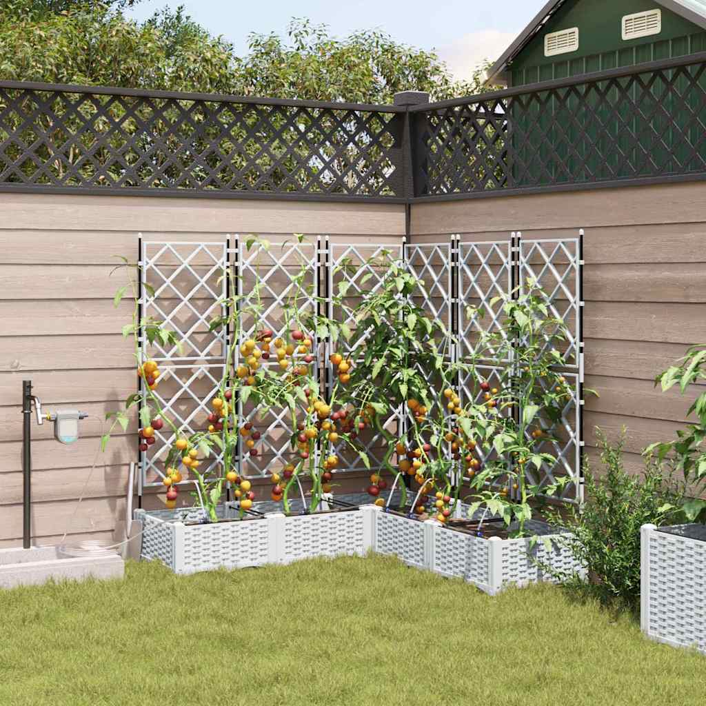 Garten Blumenkübel Mit Bewässerung Und Rädern 4 Stk. Pp