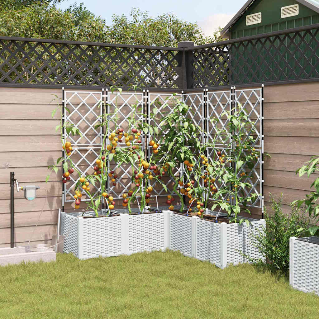 Garten Blumenkübel Mit Bewässerung Und Rädern 4 Stk. Pp