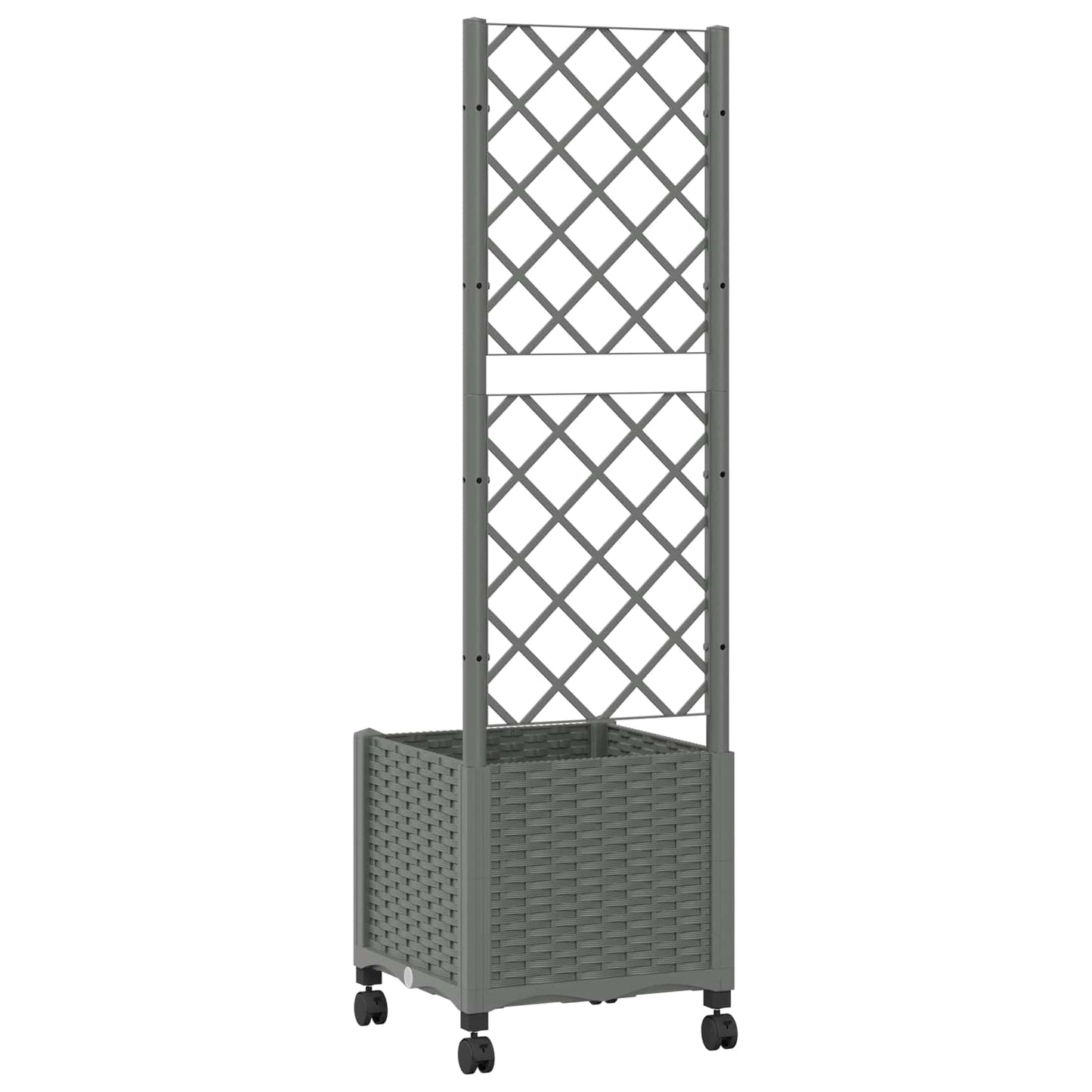 Pflanzkübel Mit Spalier Und Rädern 40 X 40 X 146 Cm Pp