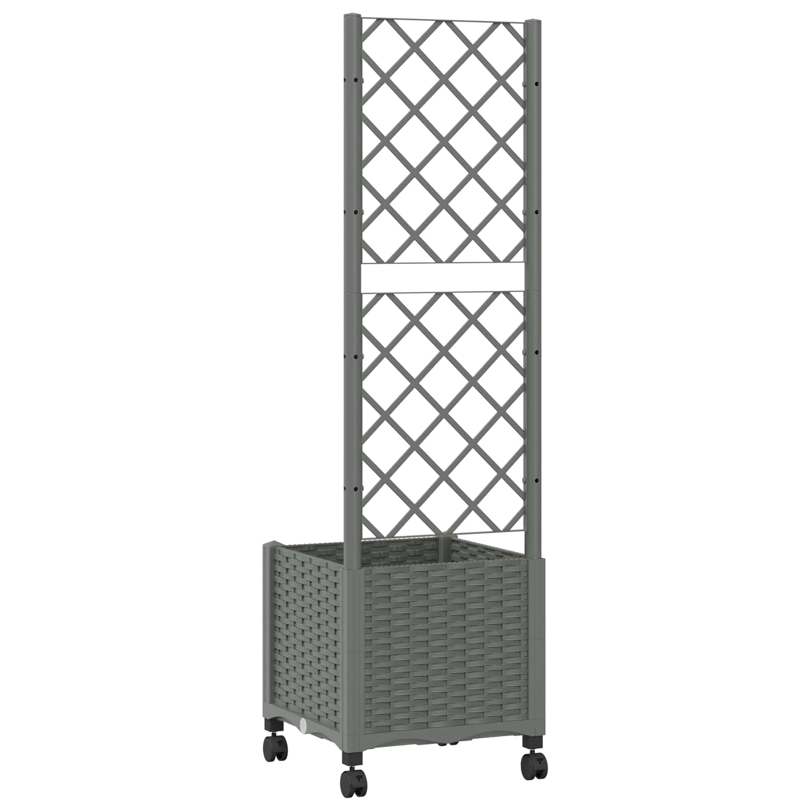 Pflanzkübel Mit Spalier Und Rädern 40 X 40 X 146 Cm Pp