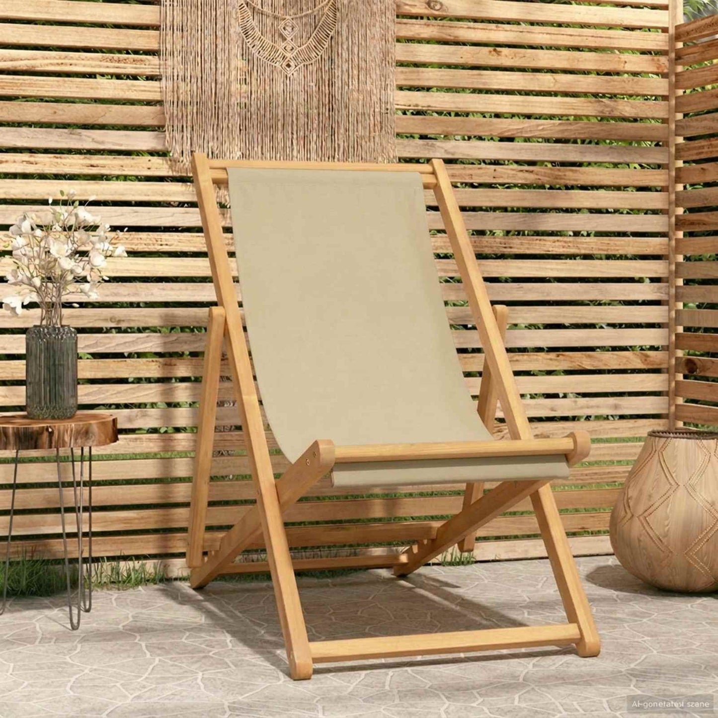 Liegestuhl Massivholz Teak