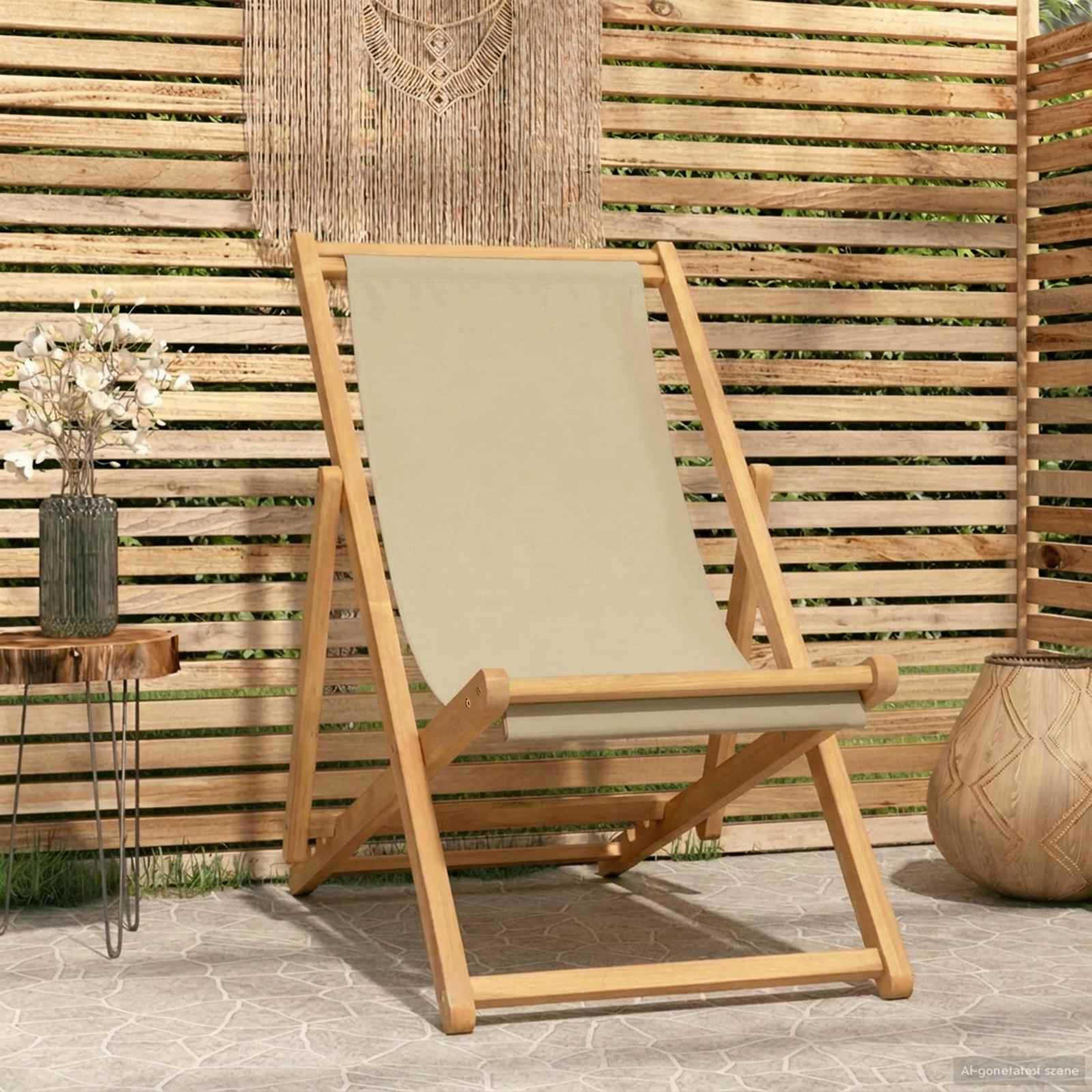 Liegestuhl Massivholz Teak