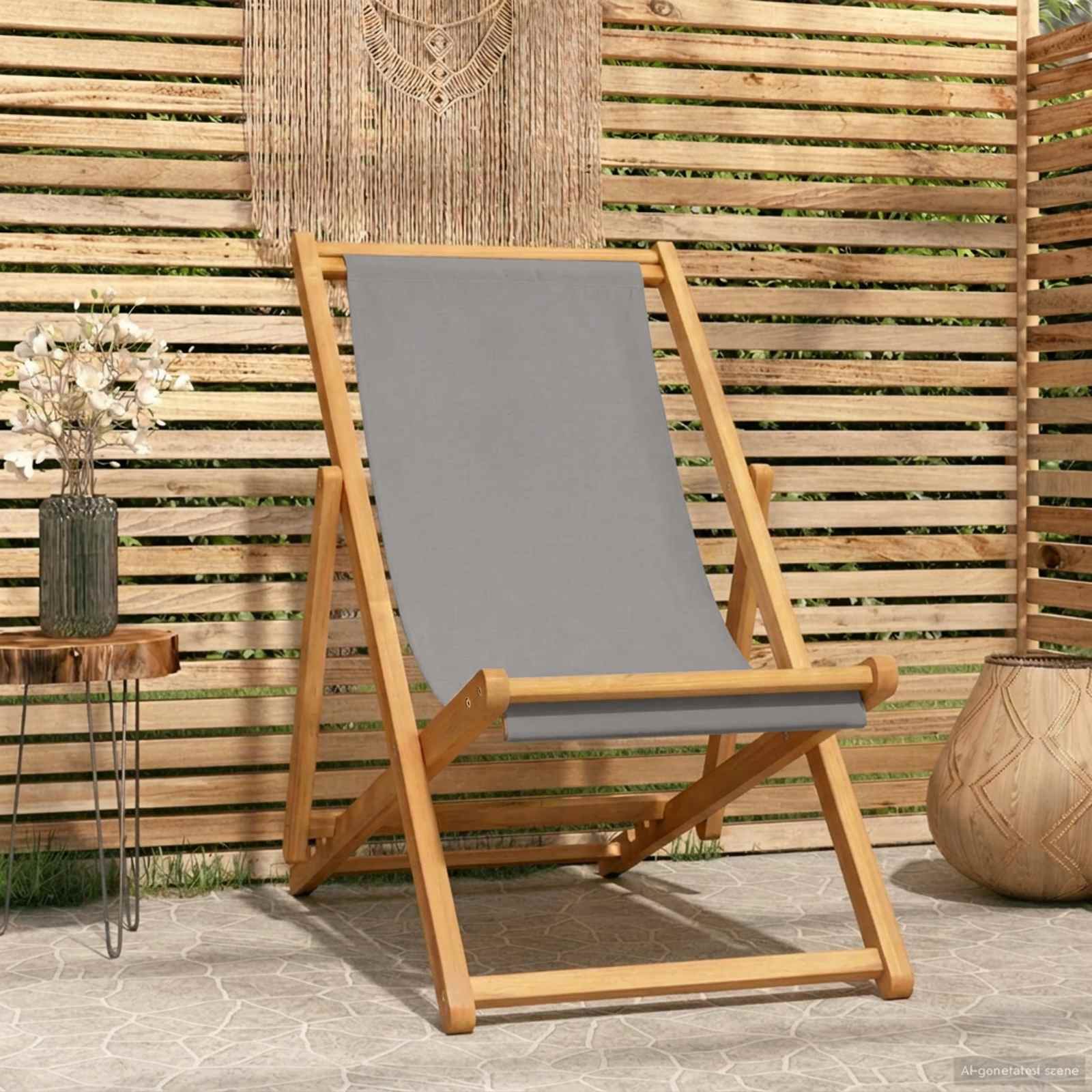 Liegestuhl Massivholz Teak