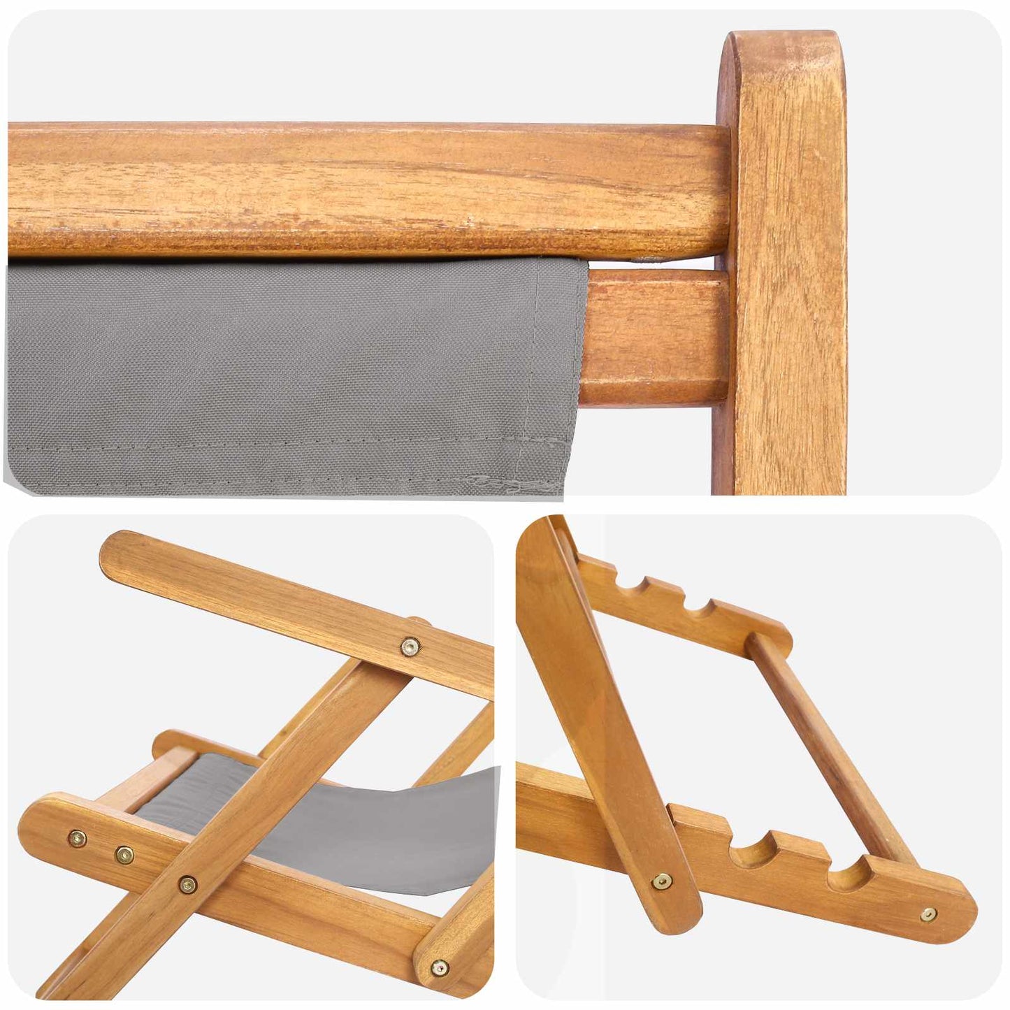 Liegestuhl Massivholz Teak