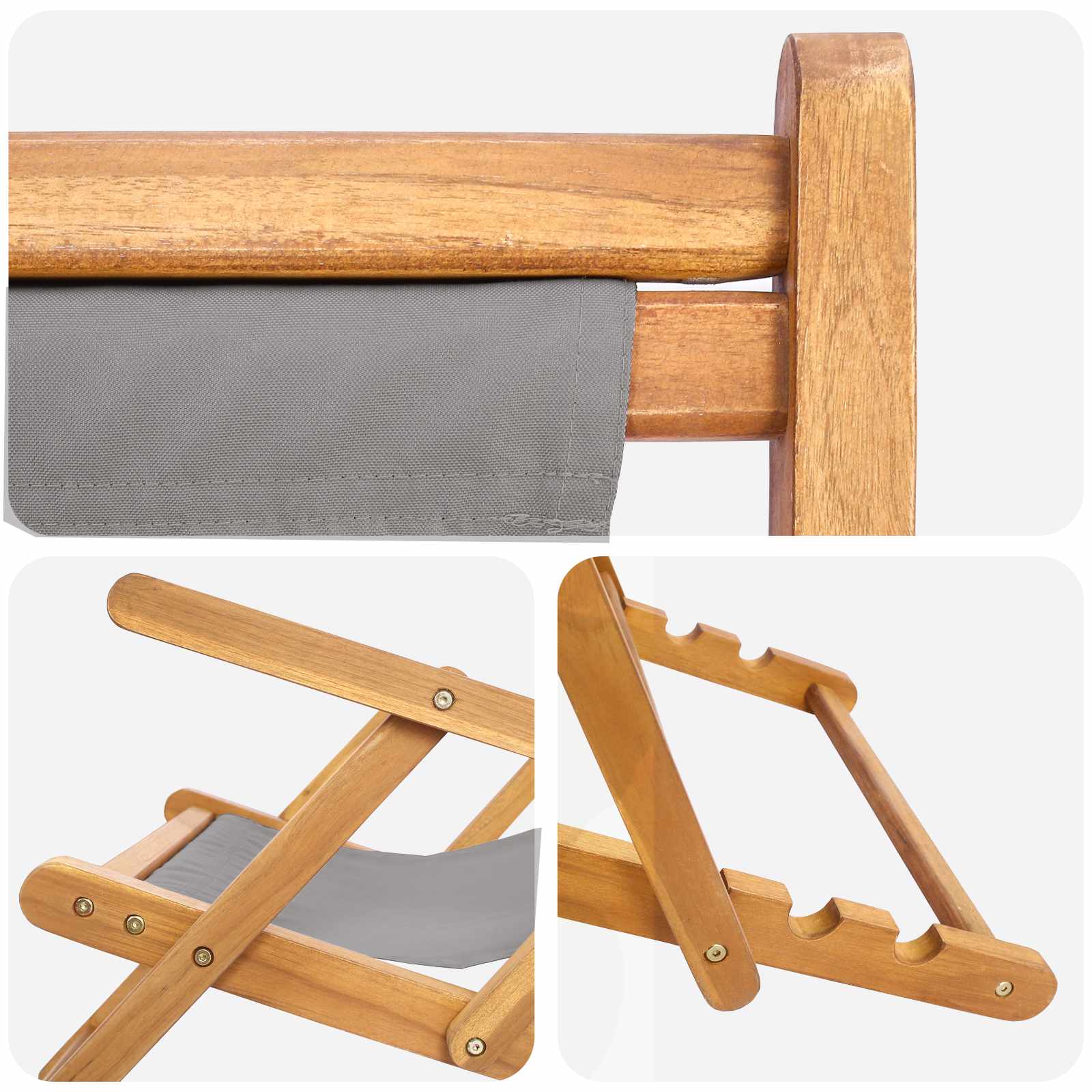 Liegestuhl Massivholz Teak