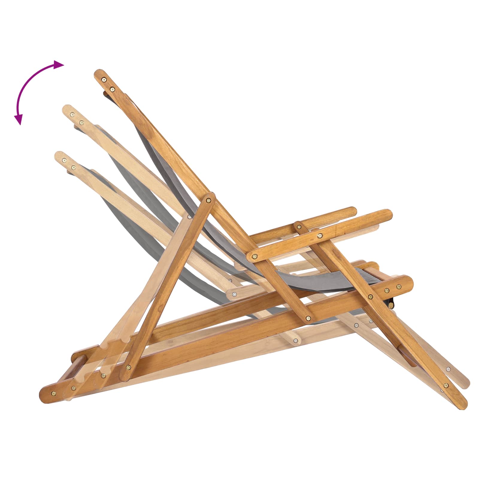 Liegestuhl Massivholz Teak