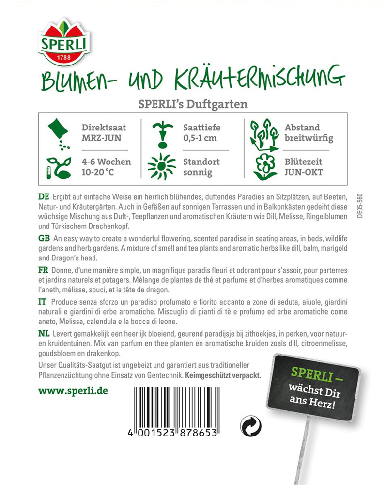 Blumen- und Kräutermischung 'Duftgarten'