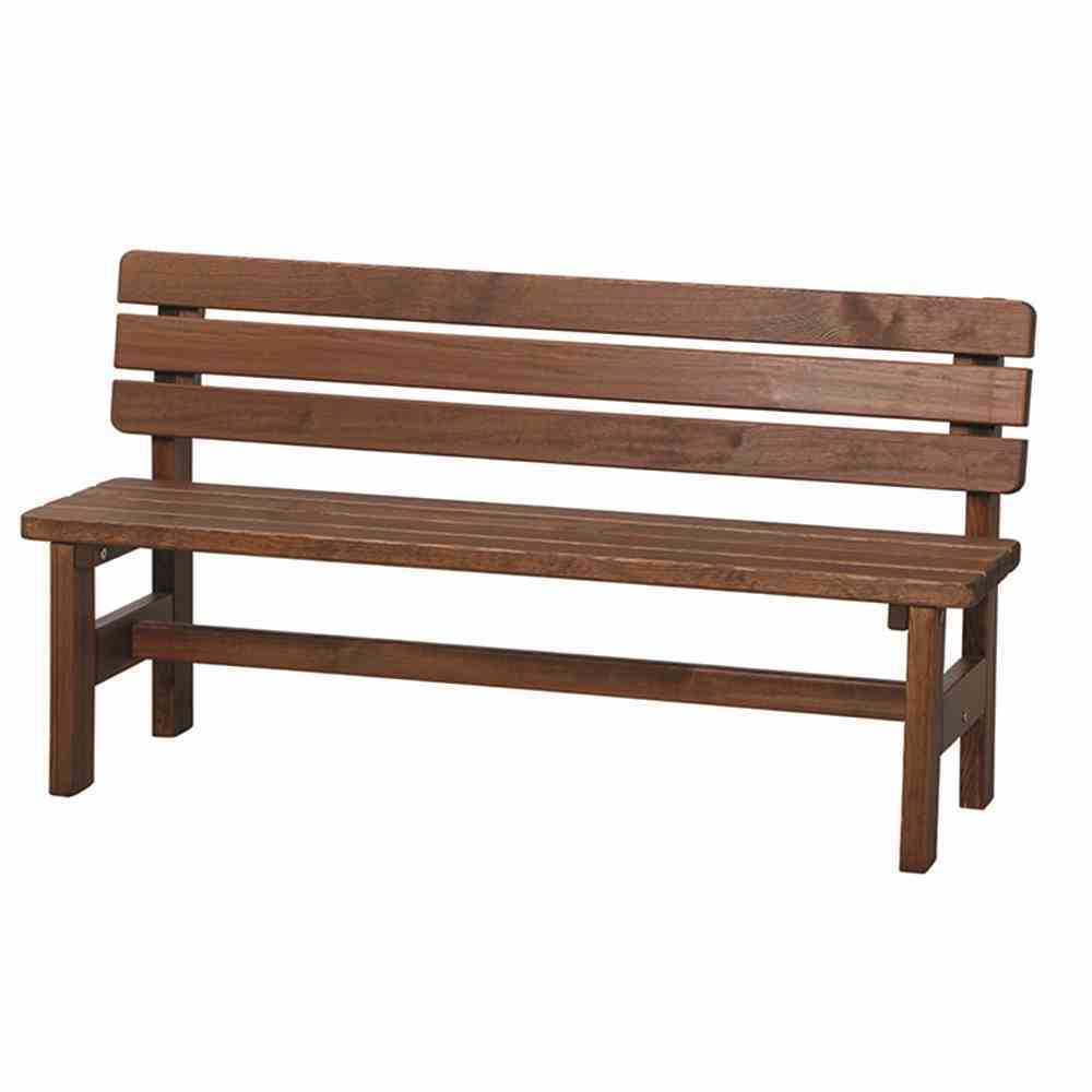 Bank Tessin 150 cm, braun Massivholz