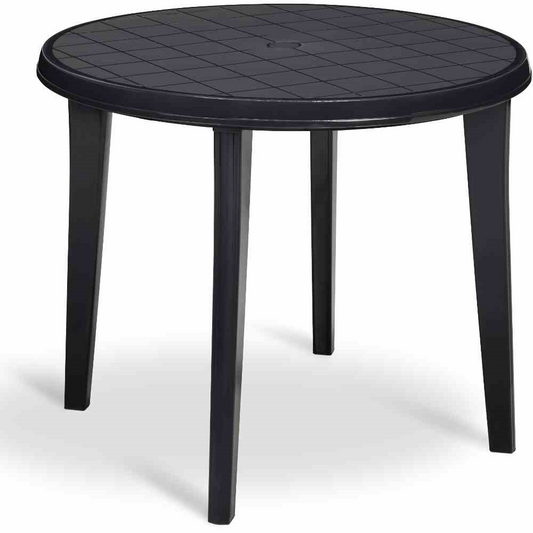 Gartentisch Lisa Ø 90 H 73 cm graphit Kunststoff
