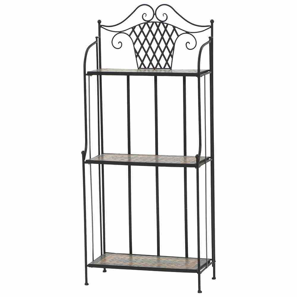 Siena Garden Prato Regal 143cm Eisen/Mosaikoptik 3 Böden