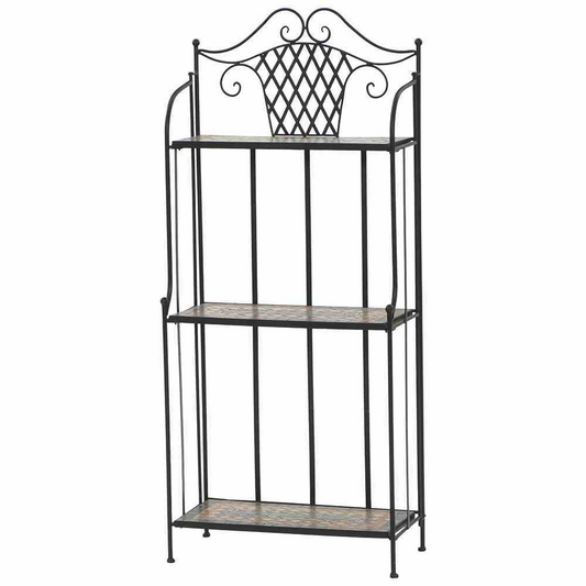 Siena Garden Prato Regal 143cm Eisen/Mosaikoptik 3 Böden